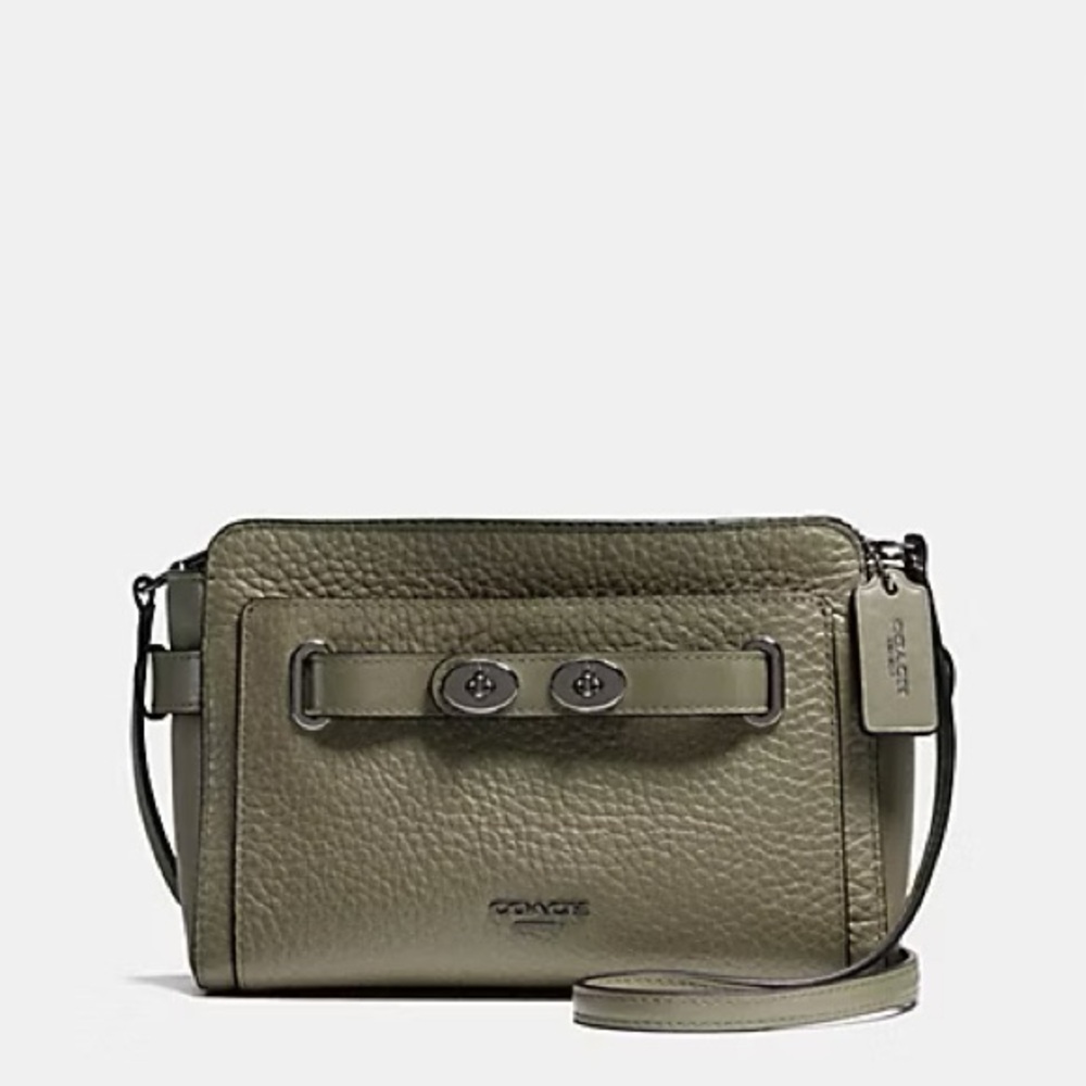 Coach Sage Green Leather Crossbody Bag